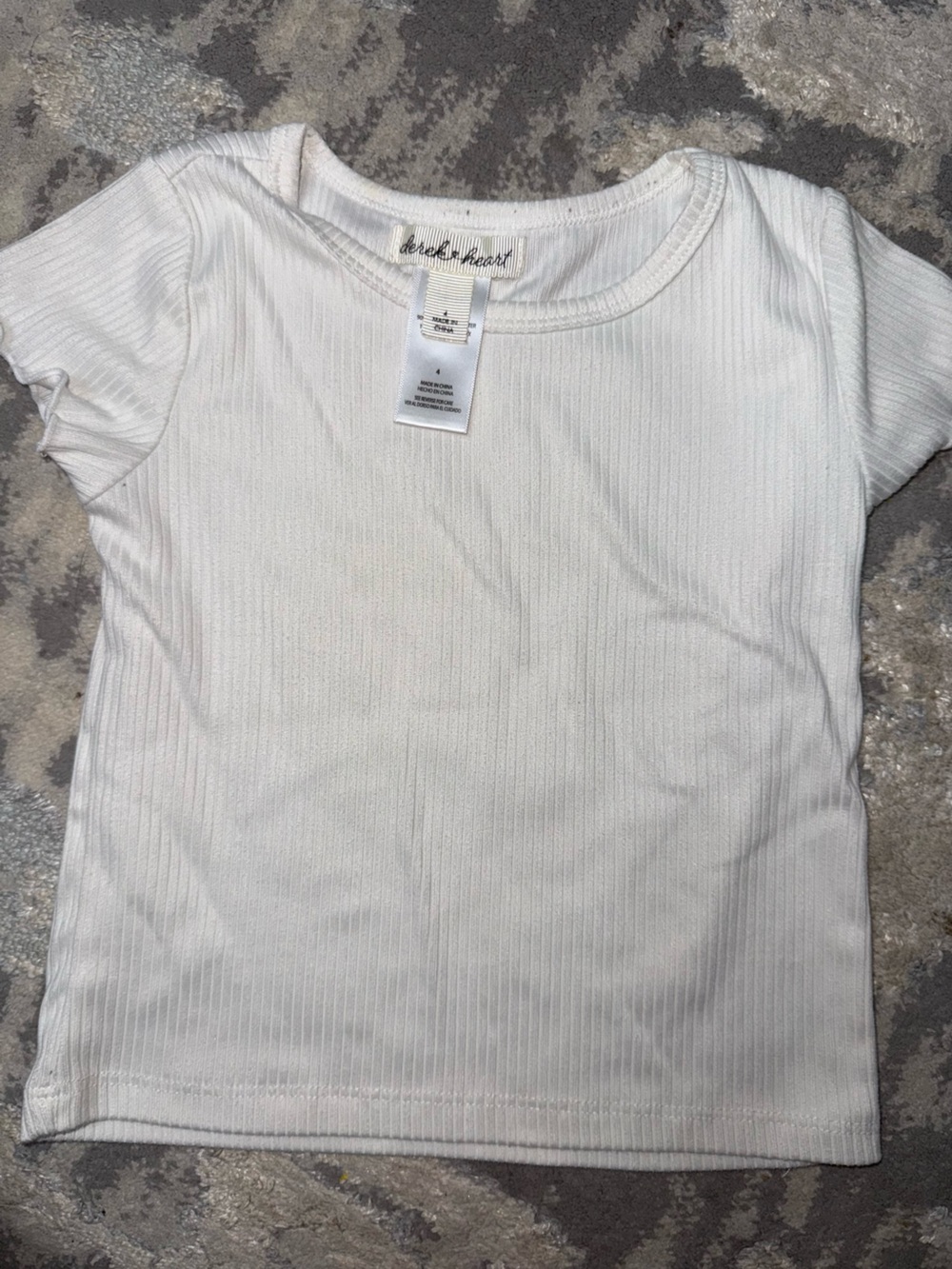 Classic Ribbed Crewneck Tee in White